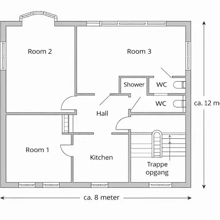 Apartamento Jp 1 - Faelles Kokken Og Bad *